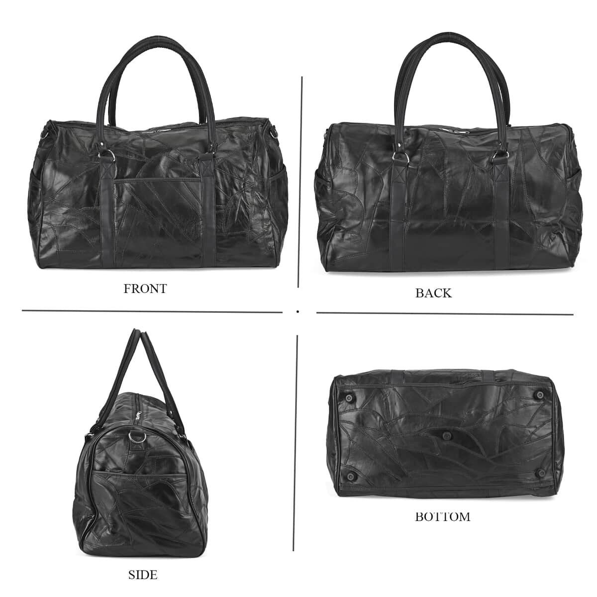 Black Sheep Leather Travel Bag with 54.7inch Long Strap image number 3