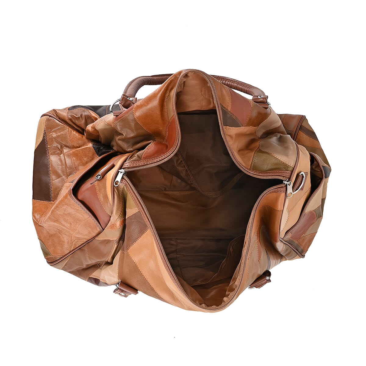 Multi Color Sheep Leather Travel Bag with 54.7inch Long Strap image number 4