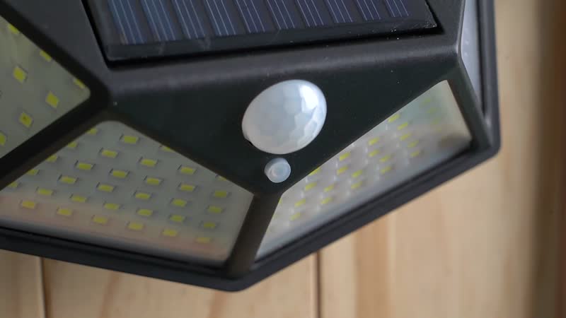 Set of 3 Black Solar Motion Sensor LED Wall Lamp