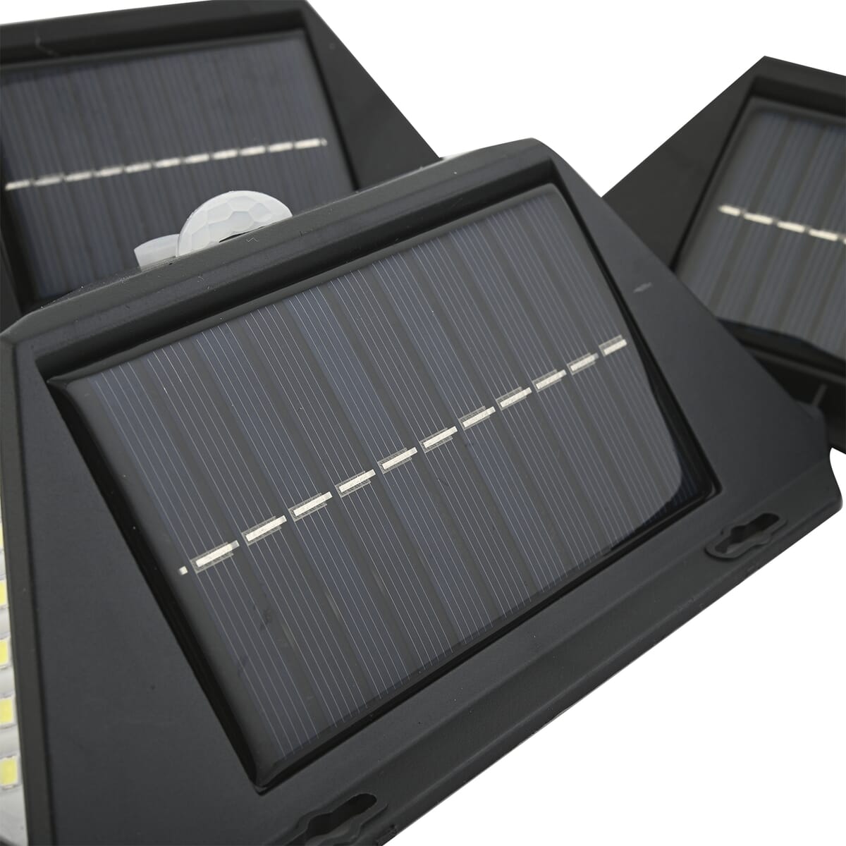 Set of 3 Black Solar Motion Sensor LED Wall Lamp image number 2