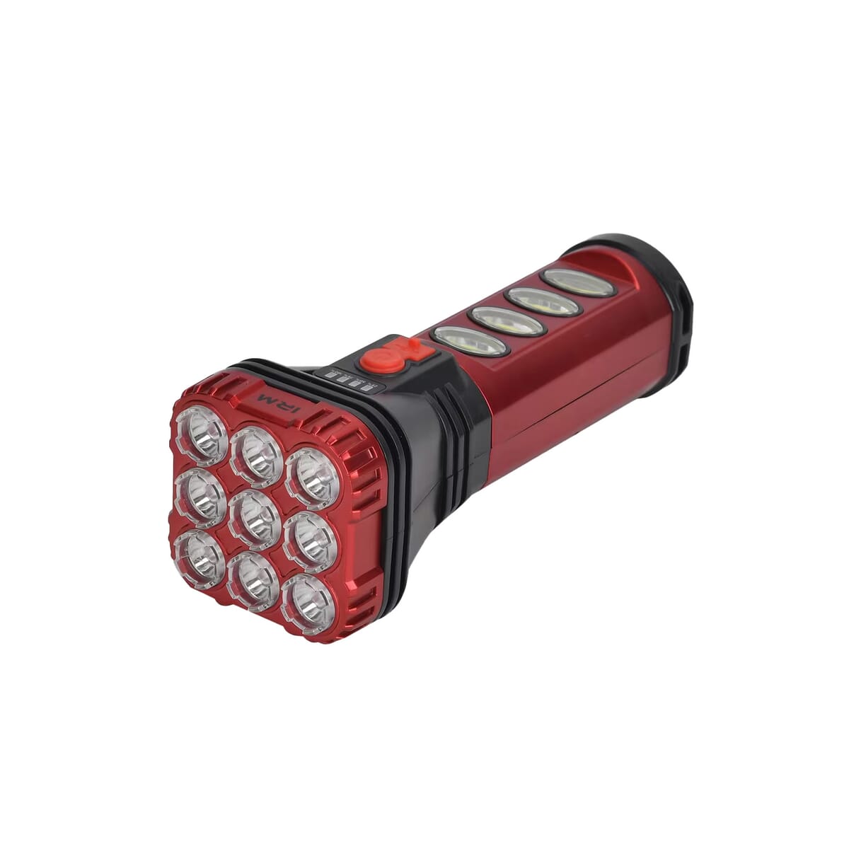 Red Portable Solar Flash Light 1200mAh Battery, Power by Solar Charging and USB Cable image number 0