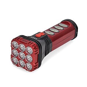 Livmore Solar/Rechargeable Multi-Function Portable Solar Flash Light (1200mAh Battery)