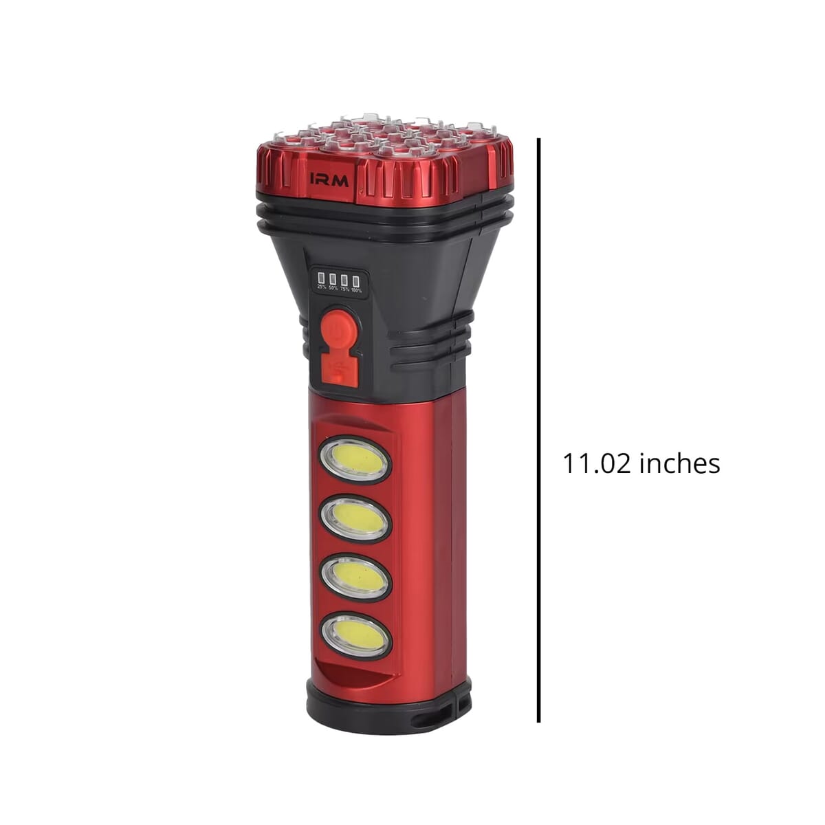 Red Portable Solar Flash Light 1200mAh Battery, Power by Solar Charging and USB Cable image number 7