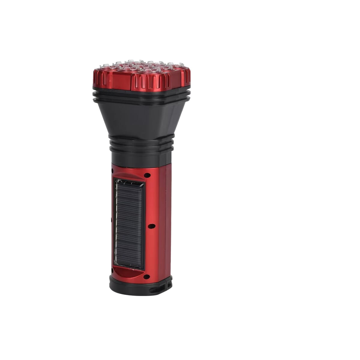 Red Portable Solar Flash Light 1200mAh Battery, Power by Solar Charging and USB Cable image number 9