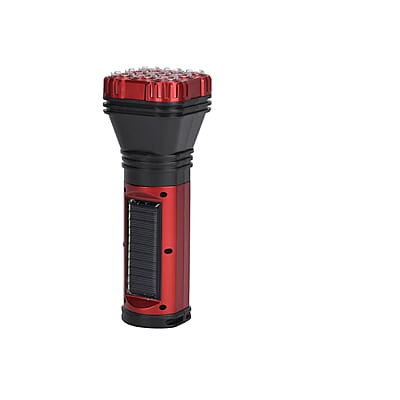 Livmore Solar/Rechargeable Multi-Function Portable Solar Flash Light (1200mAh Battery)