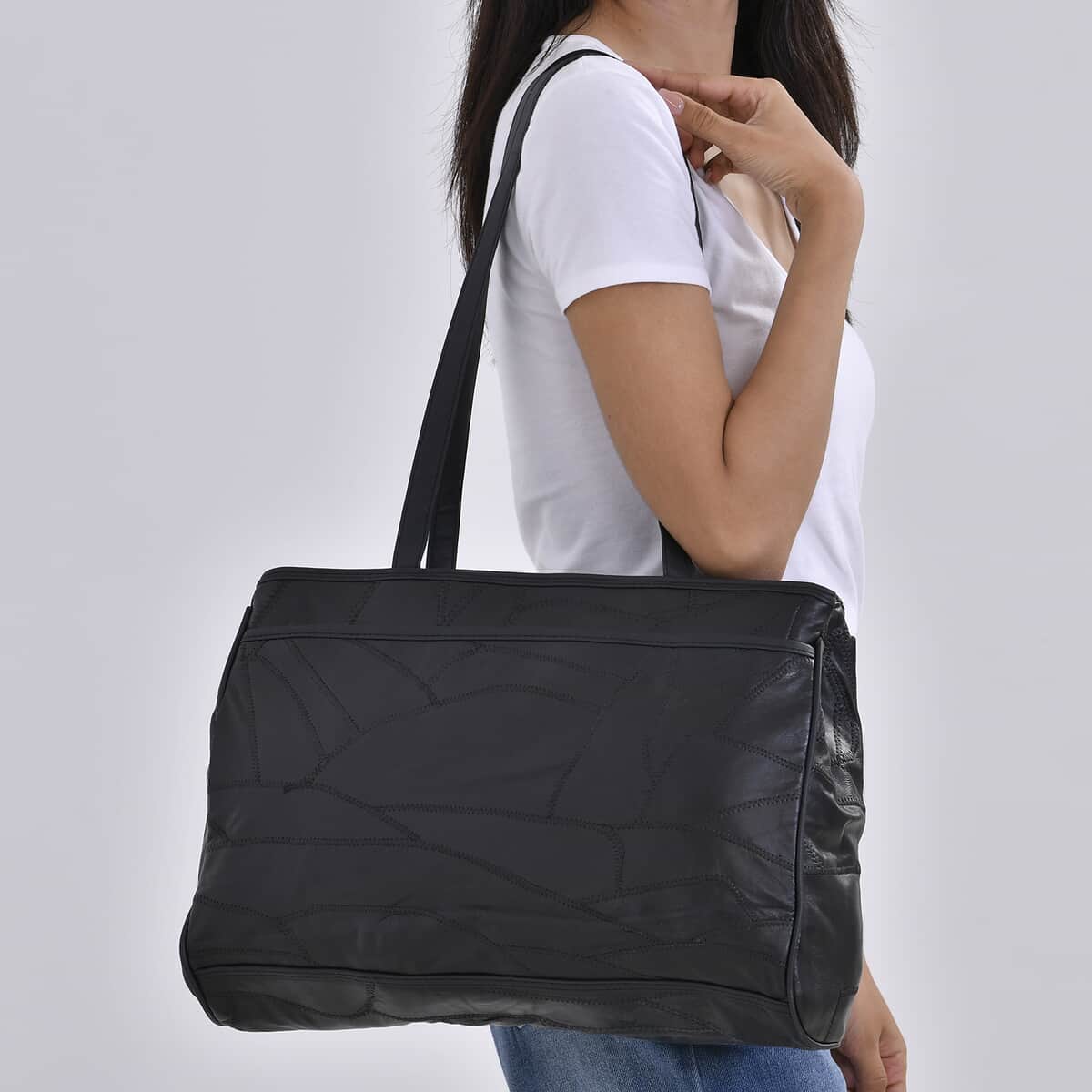 Black Sheep Leather Tote Bag with Handle Drop 13 image number 2