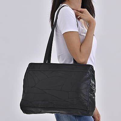 Black Sheep Leather Tote Bag with Handle Drop 13