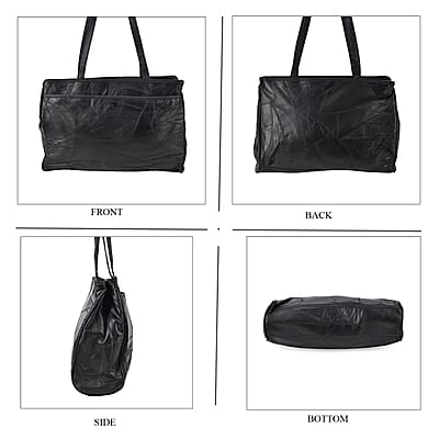 Black Sheep Leather Tote Bag with Handle Drop 13