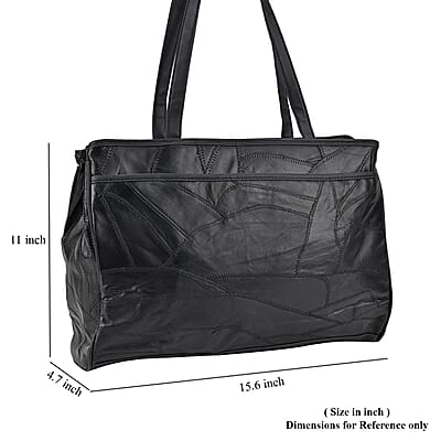 Black Sheep Leather Tote Bag with Handle Drop 13