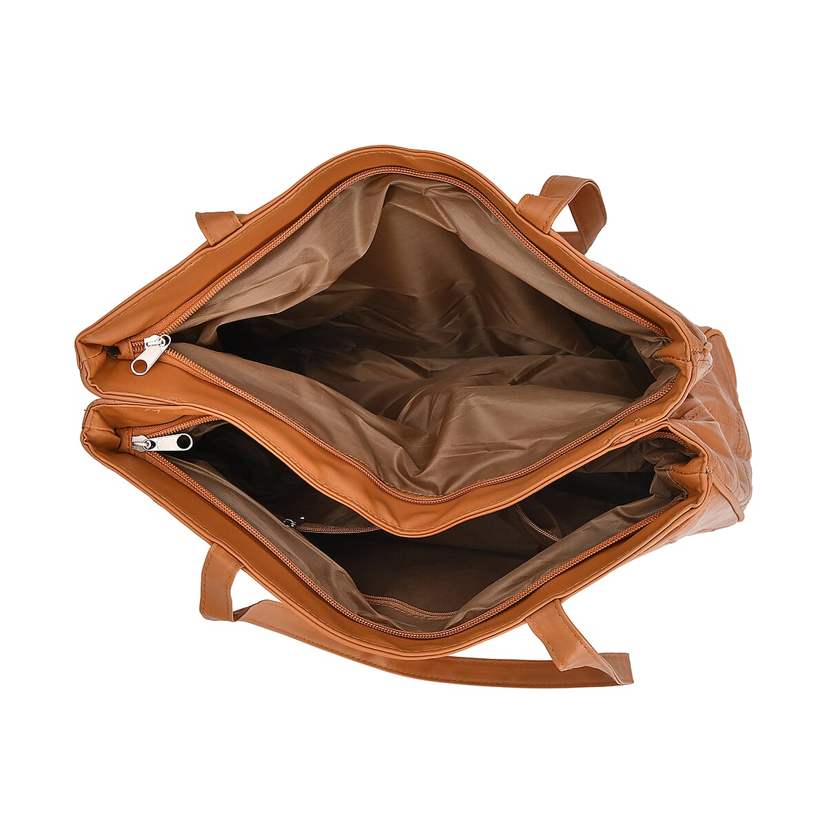 Tan Sheep Leather Tote Bag with Handle Drop 13 image number 4