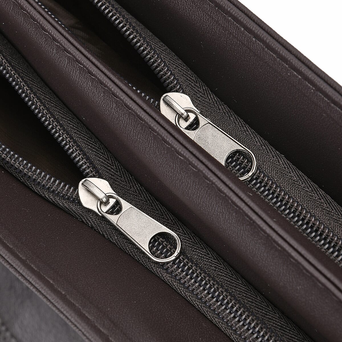 Dark Brown Sheep Leather Tote Bag with Handle Drop 13 image number 5