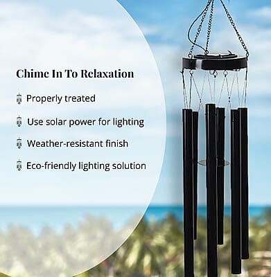 Outdoor Colorful Butterfly Solar Wind Chime with 1 Bright LED