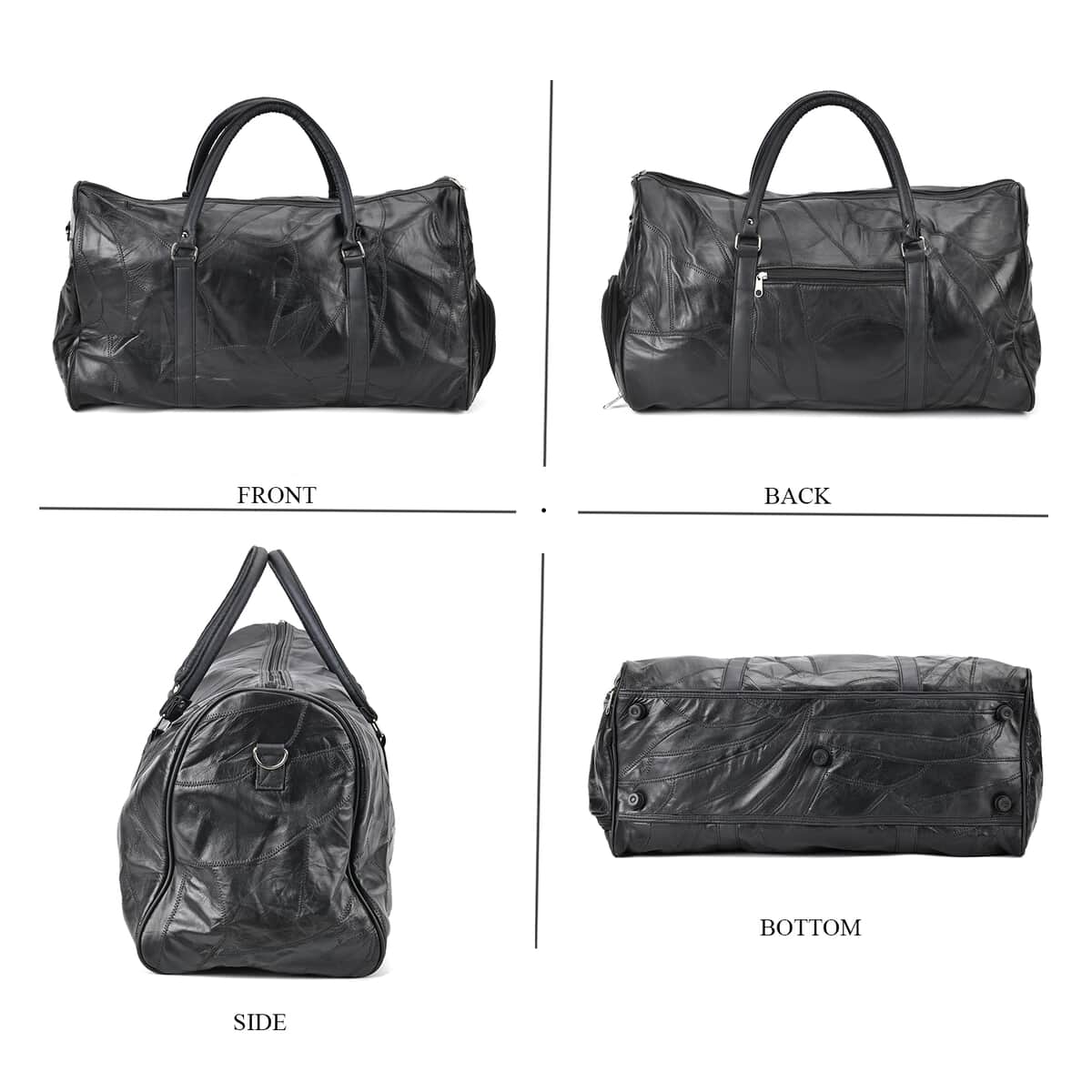 Black Sheep Leather Travel Bag with Handle Drop 8.7 and Long Shoulder Strap 54.7 image number 3