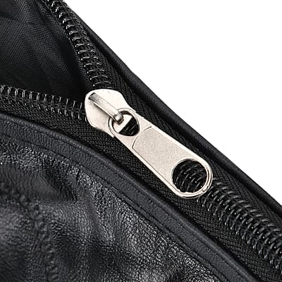 Black Sheep Leather Travel Bag with Handle Drop 8.7 Inches and Long Shoulder Strap 54.7 Inches