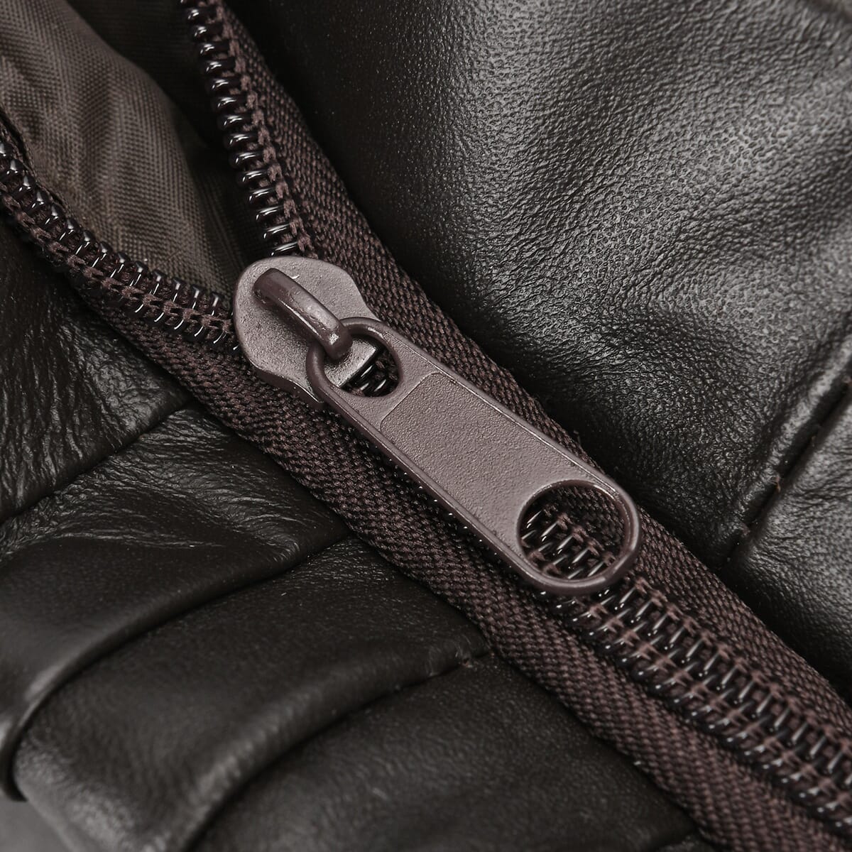 Dark Brown Sheepskin Leather Crossbody Bag with Shoulder Strap image number 5