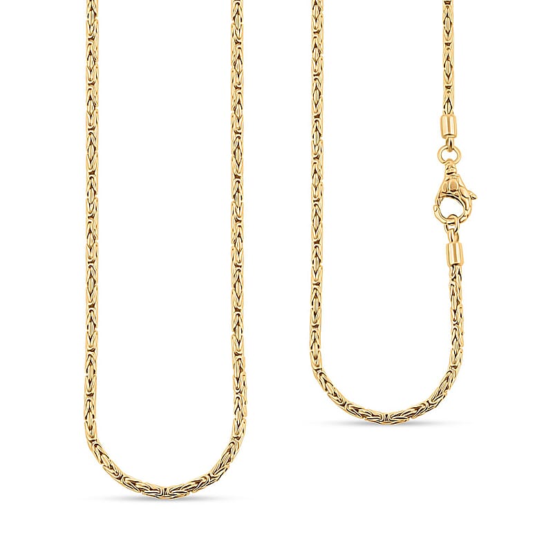 Bali Legacy 22K Vermeil Yellow Gold Over Sterling Silver Borobudur Chain Necklace 20 Inches 23.65 Grams