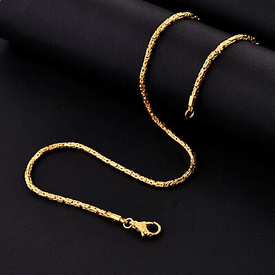 Bali Legacy 22K Vermeil Yellow Gold Over Sterling Silver Borobudur Chain Necklace 20 Inches 23.65 Grams