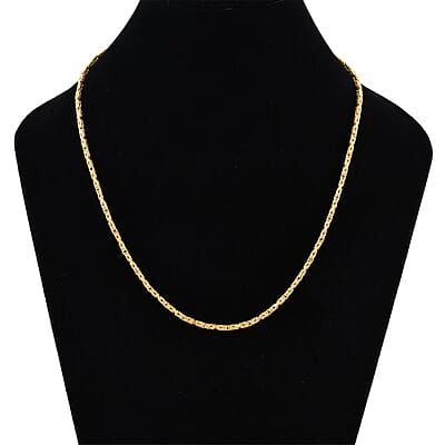 Bali Legacy 22K Vermeil Yellow Gold Over Sterling Silver Borobudur Chain Necklace 20 Inches 23.65 Grams