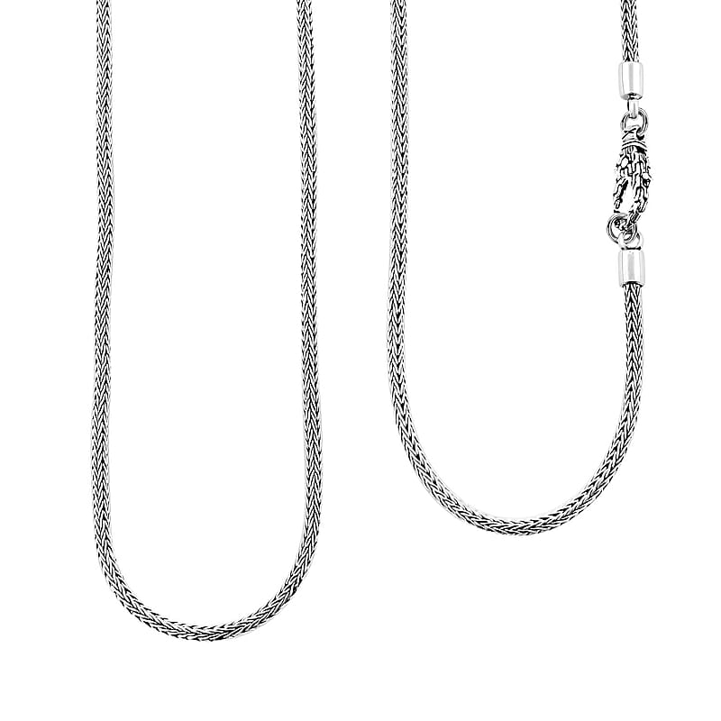 Bali Legacy Sterling Silver Tulang Naga Chain Necklace 20 Inches 17.40 Grams