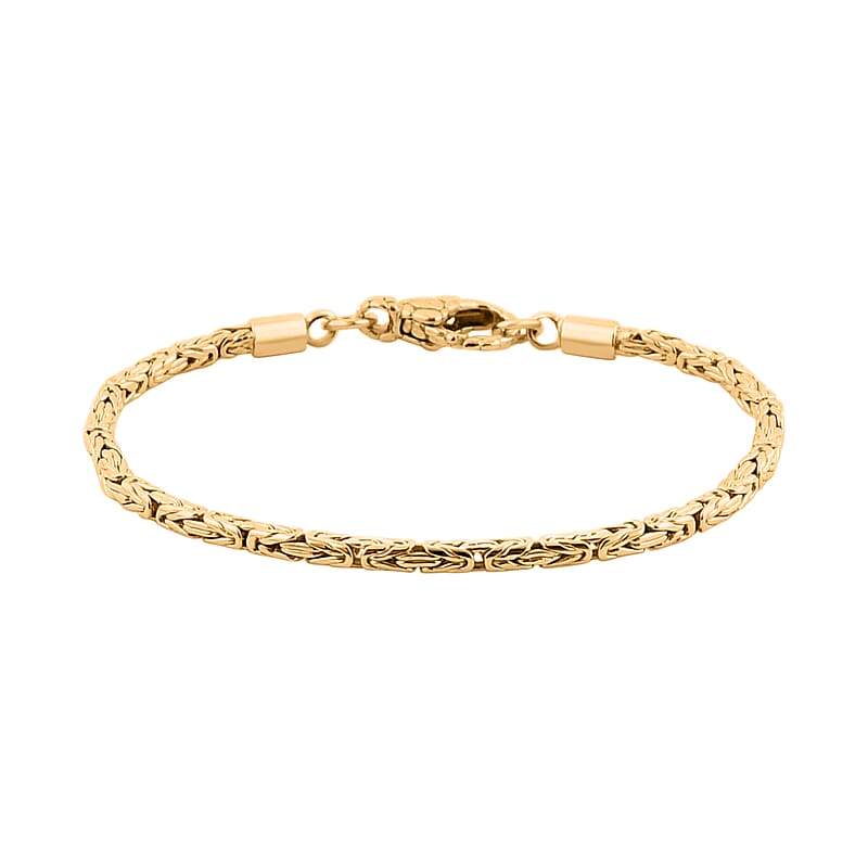 Bali Legacy 22K Vermeil YG Over Sterling Silver Borobudur Chain Bracelet (6.50 In) 9.0 Grams