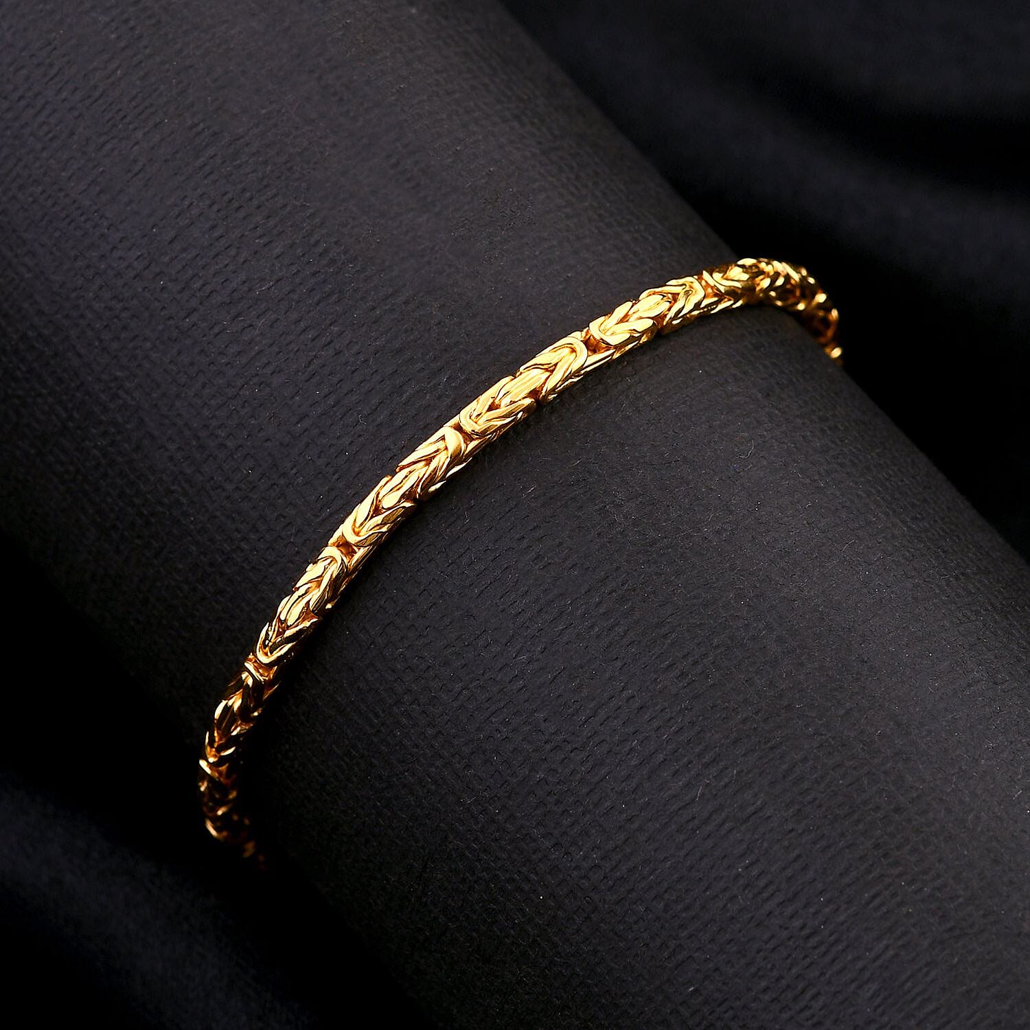 Bali Legacy 22K Vermeil YG Over Sterling Silver Borobudur Chain Bracelet (6.50 In) 9.0 Grams