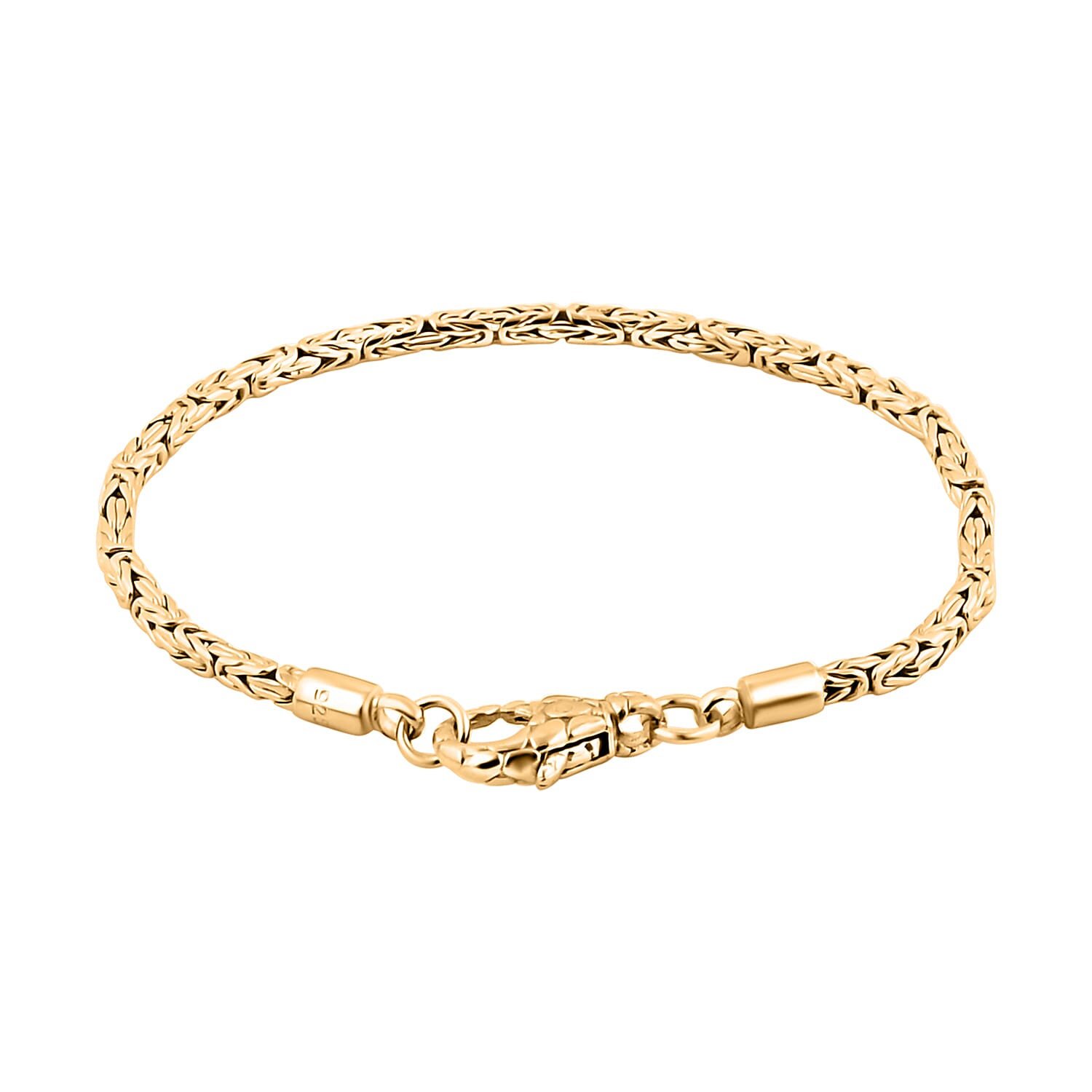 Bali Legacy 22K Vermeil YG Over Sterling Silver Borobudur Chain Bracelet (6.50 In) 9.0 Grams