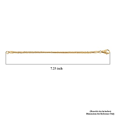 Bali Legacy 22K Vermeil YG Over Sterling Silver Borobudur Chain Bracelet (6.50 In) 9.0 Grams