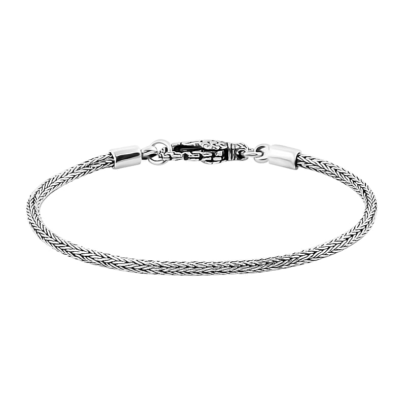 Bali Legacy Sterling Silver Tulang Naga Chain Bracelet (6.50 In) 7 Grams