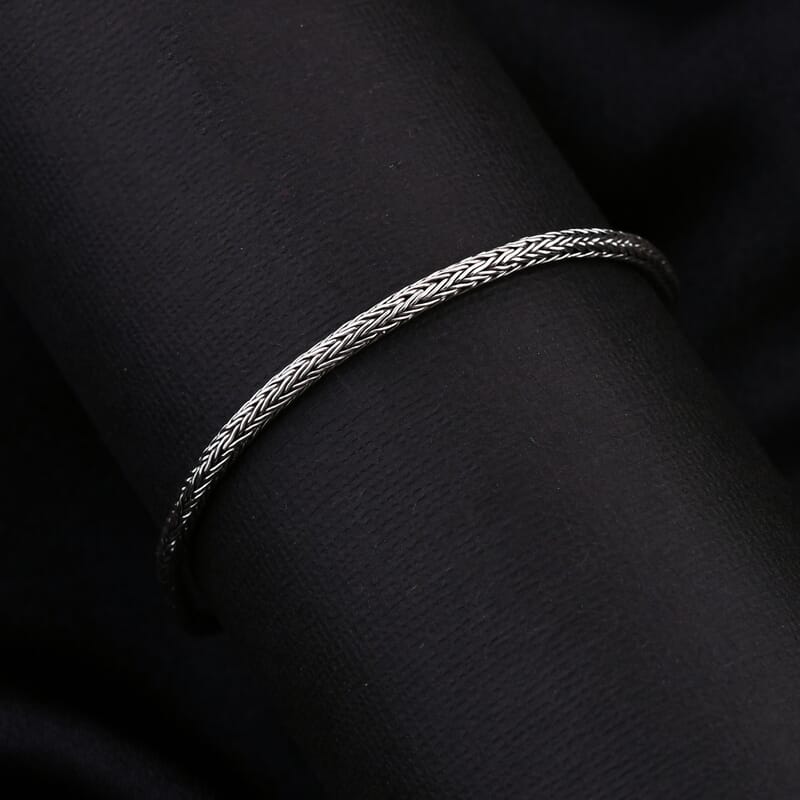 Bali Legacy Sterling Silver Tulang Naga Chain Bracelet (6.50 In) 7 Grams