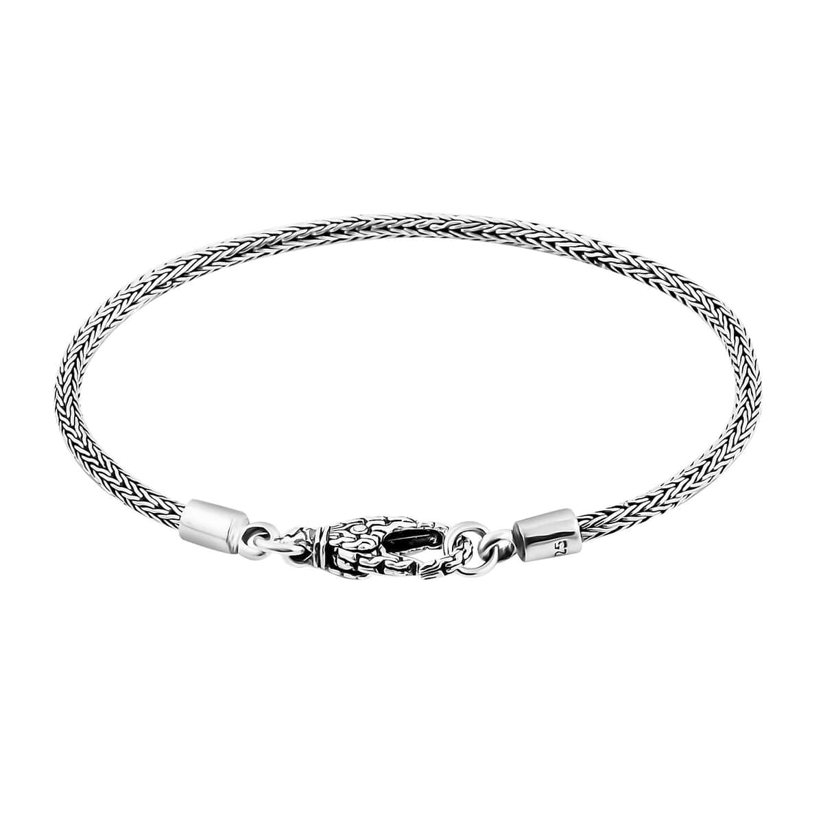 Bali Legacy Sterling Silver Tulang Naga Chain Bracelet (6.50 In) 7 Grams image number 3