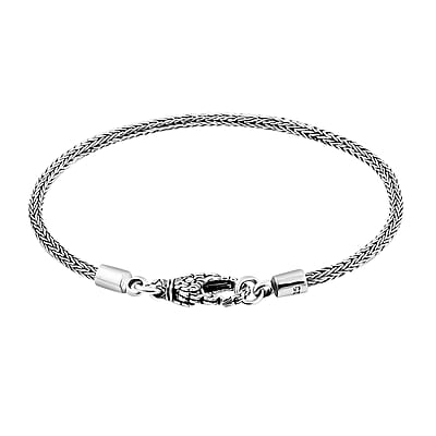 Bali Legacy Sterling Silver Tulang Naga Chain Bracelet (6.50 In) 7 Grams