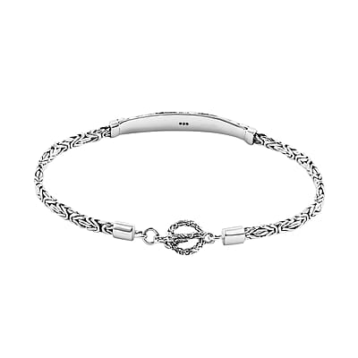 Bali Legacy Borobudur Chain Filigree Bracelet in Sterling Silver (6.50 In) 9.40 Grams