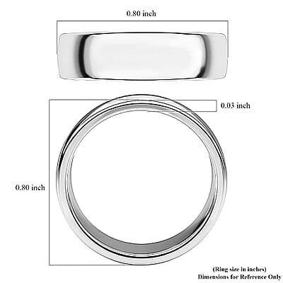 950 Platinum Men's Band Ring (Size 10.0) 9 Grams