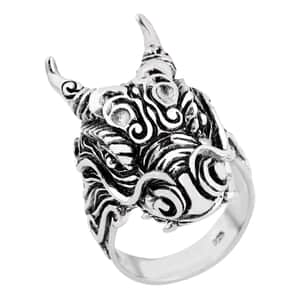 Bali Legacy Sterling Silver Dragon Ring (Size 10.0) 11.50 Grams