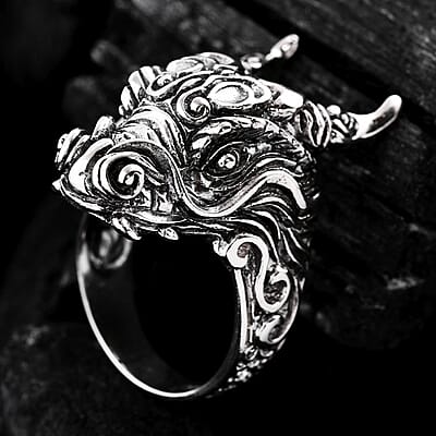 Bali Legacy Sterling Silver Dragon Ring (Size 10.0) 11.50 Grams