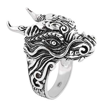 Bali Legacy Sterling Silver Dragon Ring (Size 10.0) 11.50 Grams