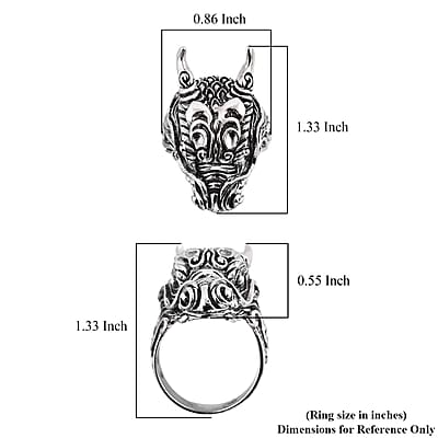 Bali Legacy Sterling Silver Dragon Ring (Size 10.0) 11.50 Grams