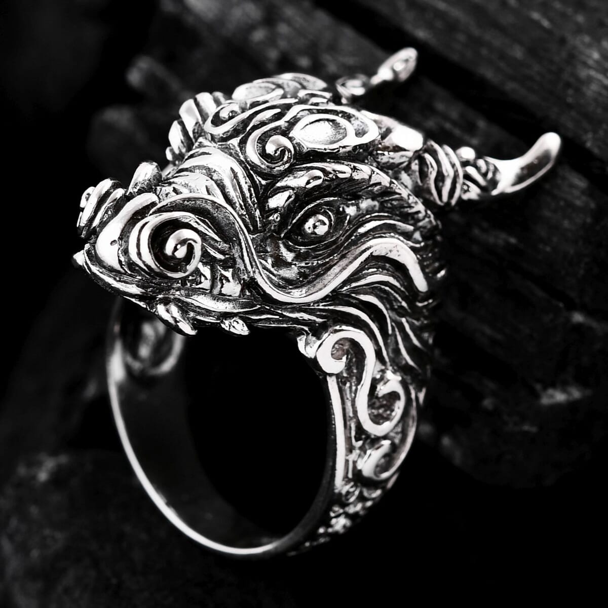 Bali Legacy Sterling Silver Dragon Ring (Size 9.0) 11.50 Grams image number 1