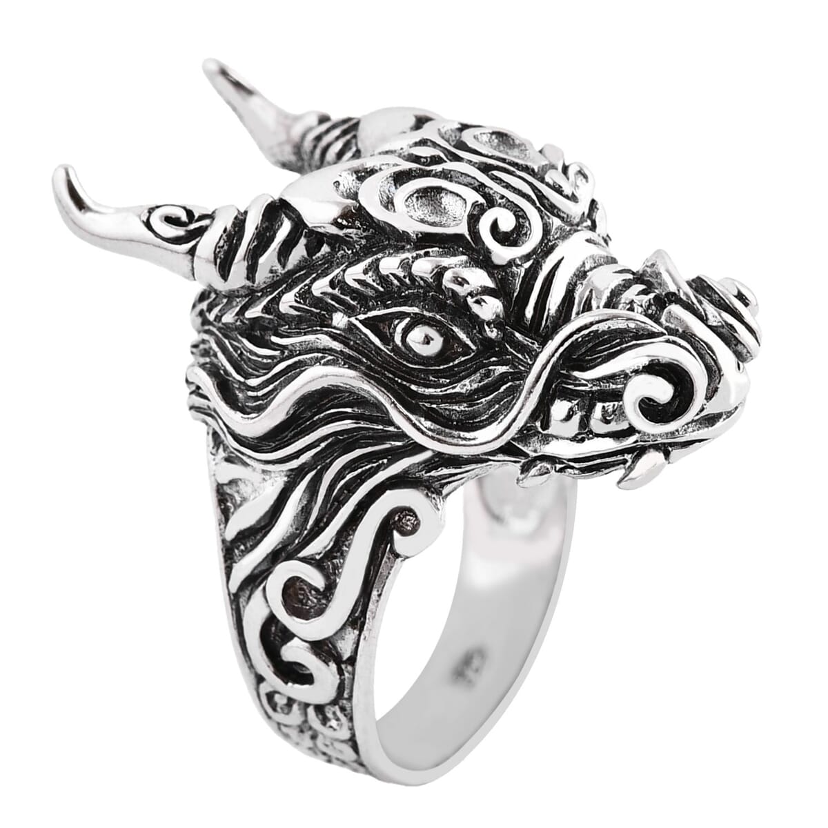 Bali Legacy Sterling Silver Dragon Ring (Size 9.0) 11.50 Grams image number 3