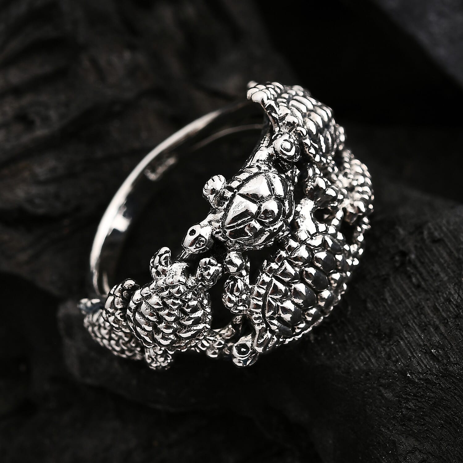 Bali Legacy Turtle Ring in Sterling Silver (Size 10.0) 5.50 Grams