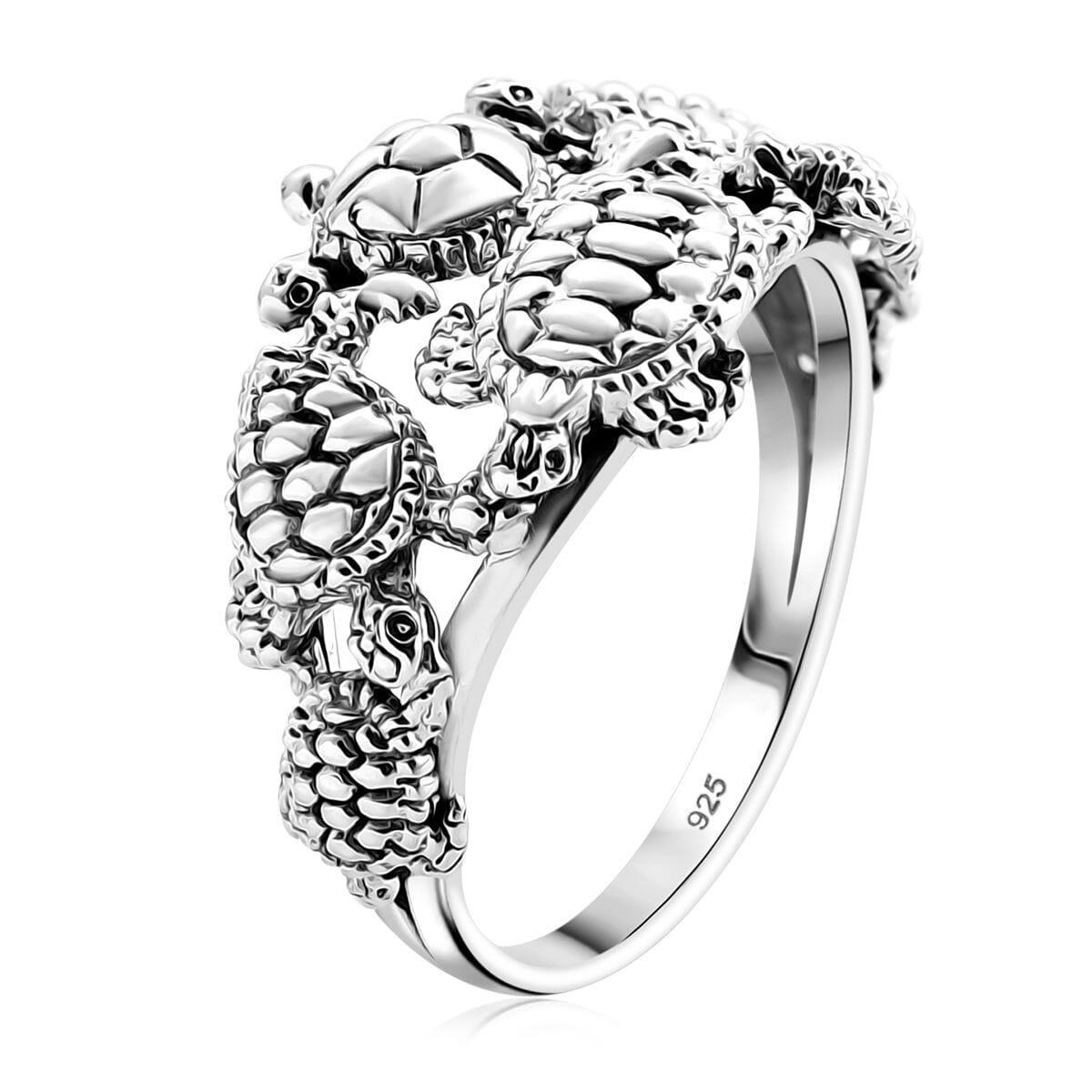 Bali Legacy Turtle Ring in Sterling Silver (Size 6.0) 5 Grams image number 3