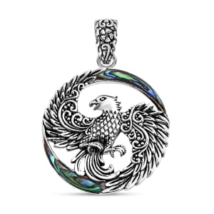 Bali Legacy Abalone Shell Phoenix Pendant without Chain in Sterling Silver