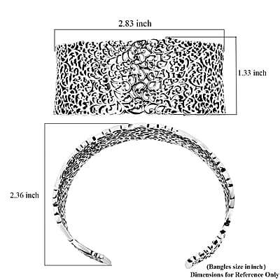 Bali Legacy Sterling Silver Filigree Cuff Bracelet (7.25 In) 42.50 Grams