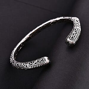Bali Legacy Filigree Cuff Bracelet in Sterling Silver (7.25n) 20.65 Grams