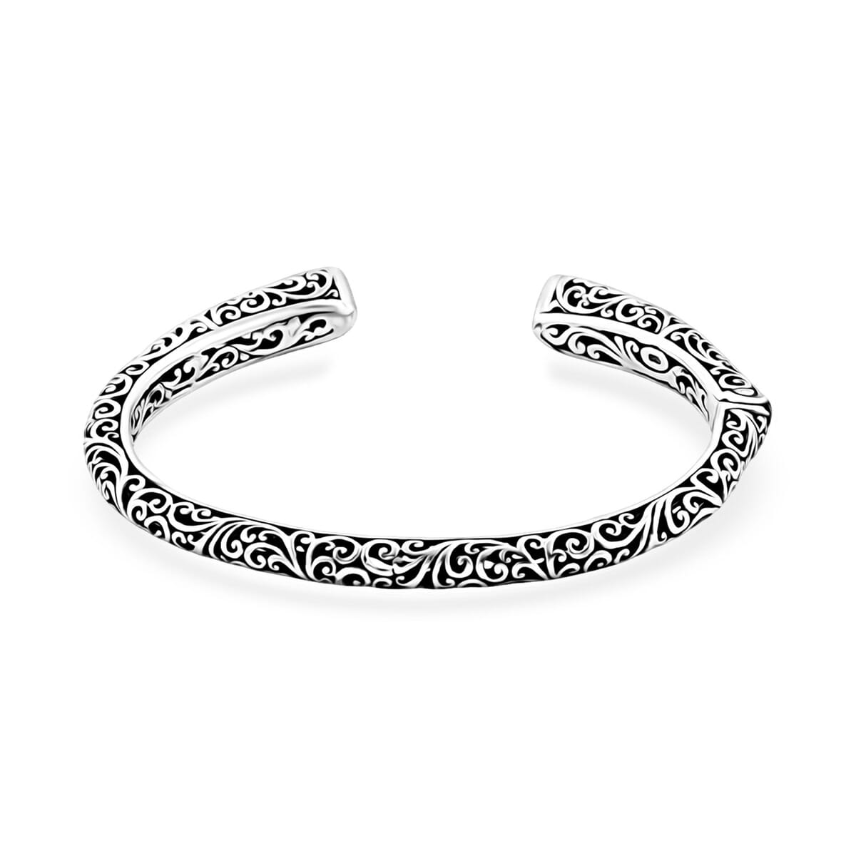 Bali Legacy Bangle Bracelet in Sterling Silver (7.25n) 20.65 Grams image number 3