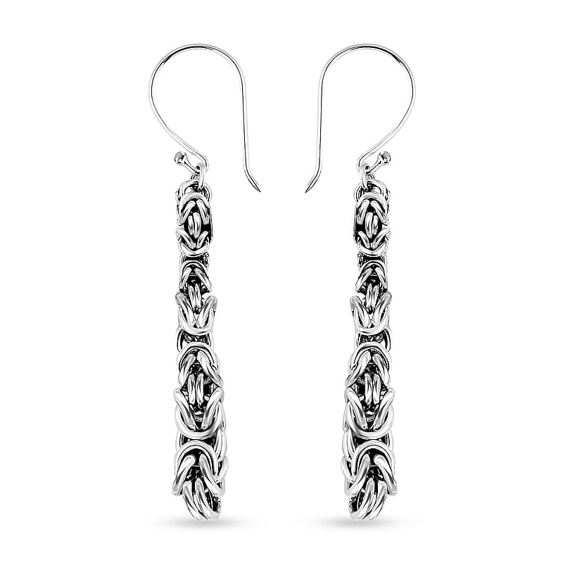 Bali Legacy Byzantine Dangle Earrings in Sterling Silver 6.13 Grams