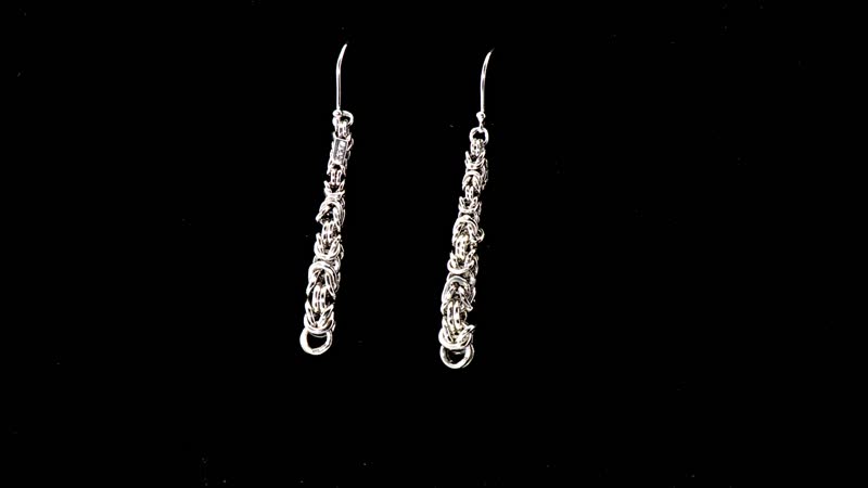 Bali Legacy Byzantine Dangle Earrings in Sterling Silver 6.13 Grams
