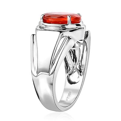 Rhapsody 950 Platinum AAAA Mexican Fire Opal 2.95 ctw Ring (Size 10.0) 15.75 Grams