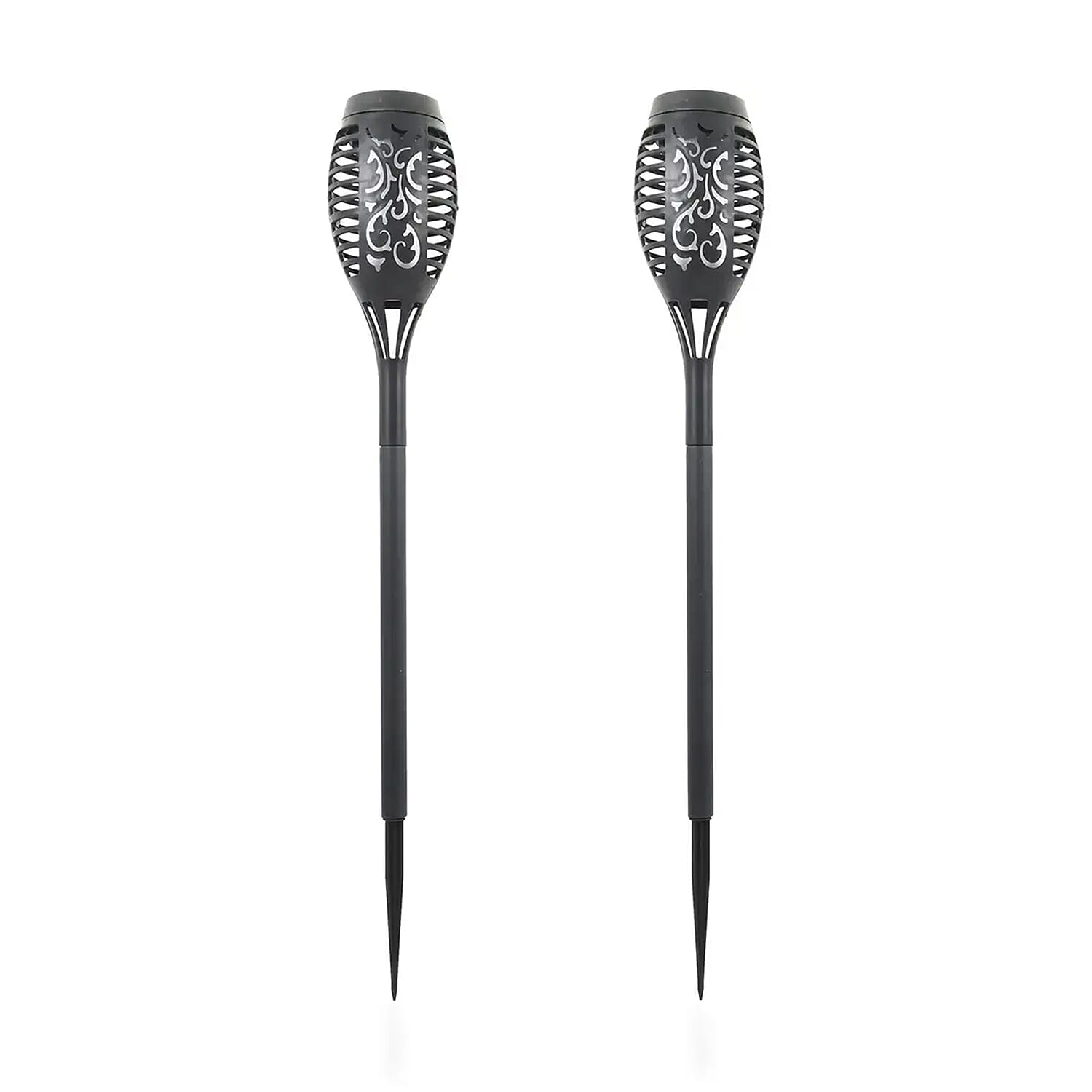 Closeout Set of 2 Solar Tiki Torch Lights 9