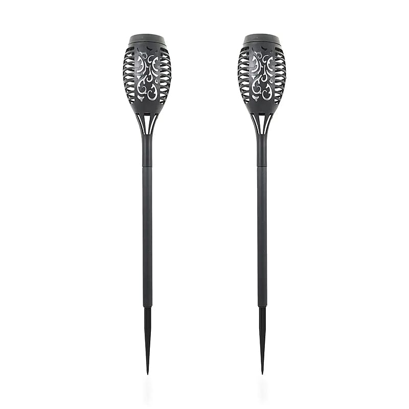 Closeout Set of 2 Solar Tiki Torch Lights 9